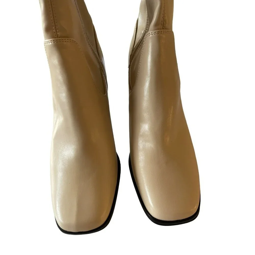 Open Edit Briar Over the Knee Cream Vanilla Boots Size 8 NEW